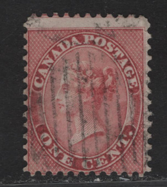 Lot 88 (C) Canada #14viii 1c Deep Rose Queen Victoria, 1859-1864 Cents Issue, A Fine Used Single, Perf 12x11.75, Paper Cents-C