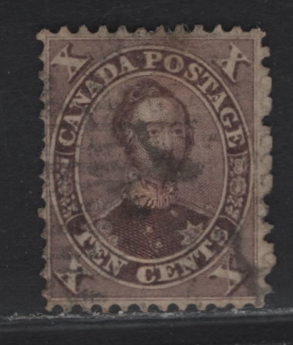 Lot 97 (C) Canada #17b 10c Brown HRH Prince Albert, 1859-1864 Cents Issue, A Fine Used Single, Perf 11.75, Cents-C Paper