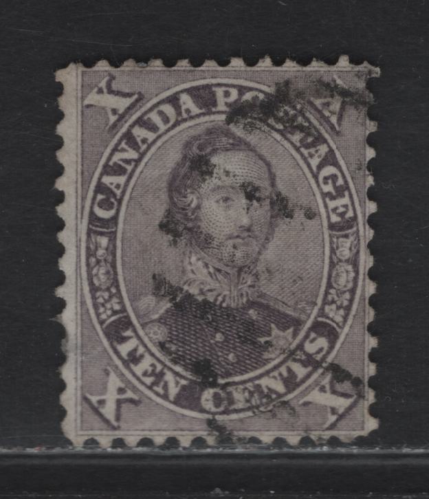 Lot 98 (C) Canada #17a 10c Violet HRH Prince Albert, 1859-1864 Cents Issue, A Very Good Used Single, Small Thin At LL