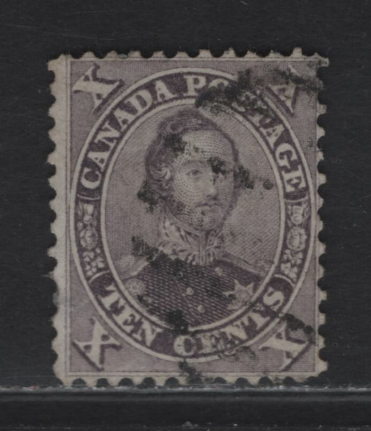 Lot 98 (C) Canada #17a 10c Violet HRH Prince Albert, 1859-1864 Cents Issue, A Very Good Used Single, Small Thin At LL
