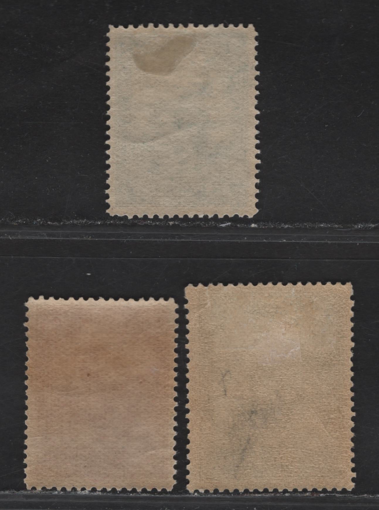 Lot 122 (C) Newfoundland #145, 152, 154 1c - 12c Deep Green - Brown Carmine Map of (C) Newfoundland - General Post Office, 1928 Pictorial Issue, 3 Very Good/Very Fine Used Singles, Papers WM-F (1c), WM-H (9c) & WM-J (12c)