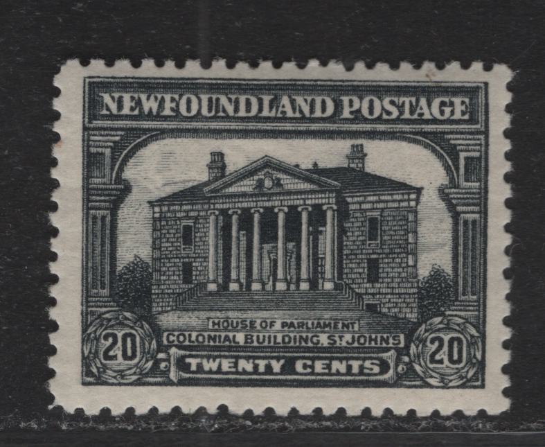 Lot 134 (C) Newfoundland #171 20c Gray Black Colonial Building, 1929-1931 Re-Engraved Pictorial Issue, A VFOG Single, Line Perf 13.8x14