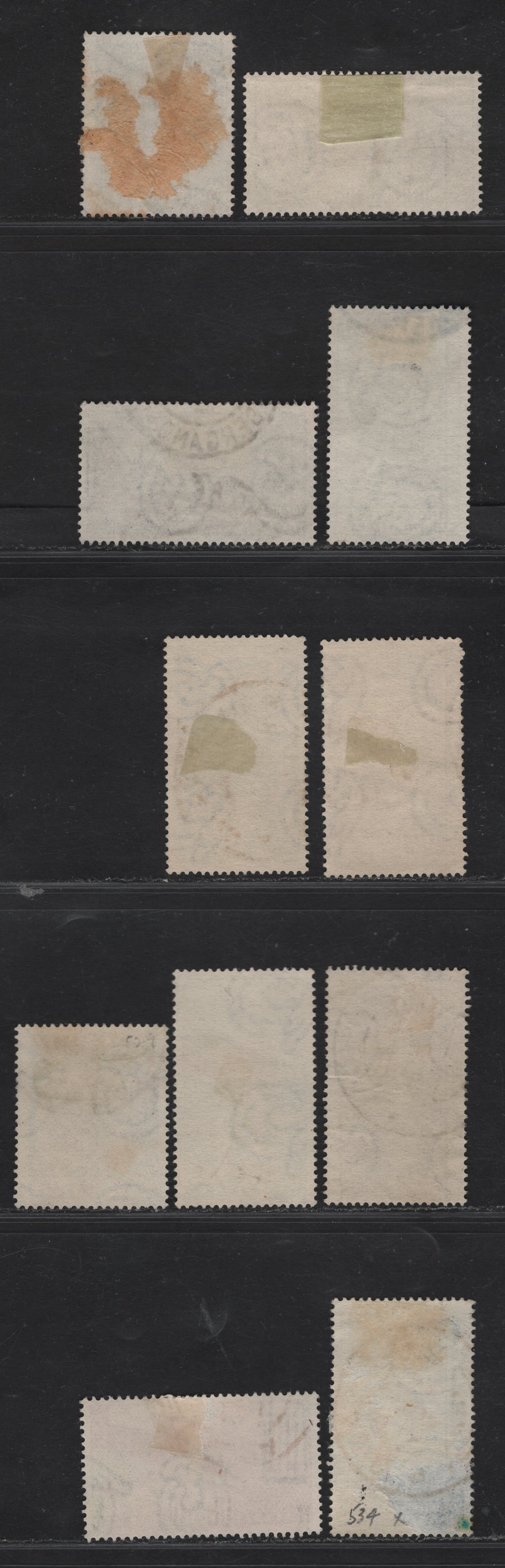 Lot 192 Italy SC#510-513, 529-534, 537 5l - 20l Red Brown - Gray Green Standard of Doges of Venice - Perseus, 1949-1950 Biennial Art Exhibition - Ferrari Issue, 11 Fine/Very Fine Used Singles