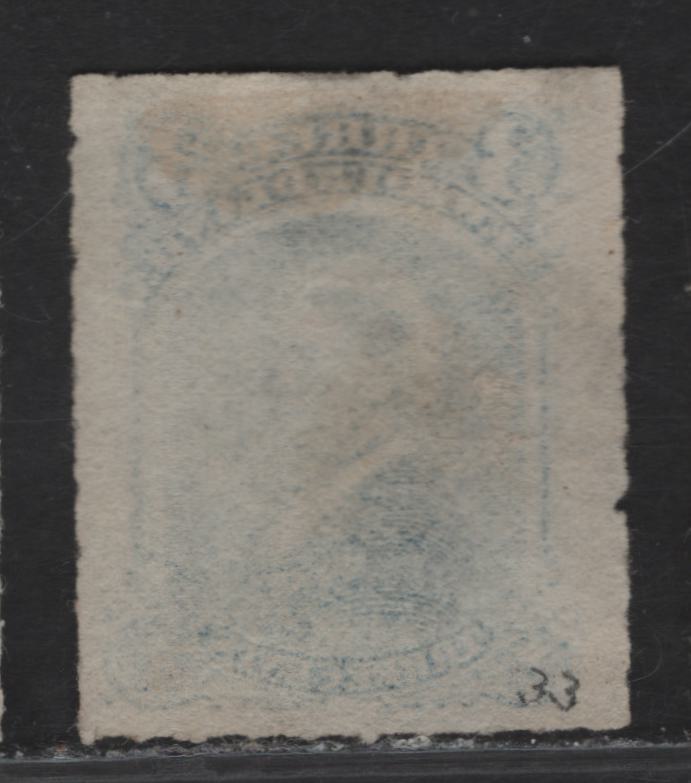 Lot 24 (C) Newfoundland #39var 3c Blue Queen Victoria, 1876-1879 3rd Cents Issue, A Very Fine Used Rouletted Single, Two Guide Dots In Right Margin, Paper Cents-FF