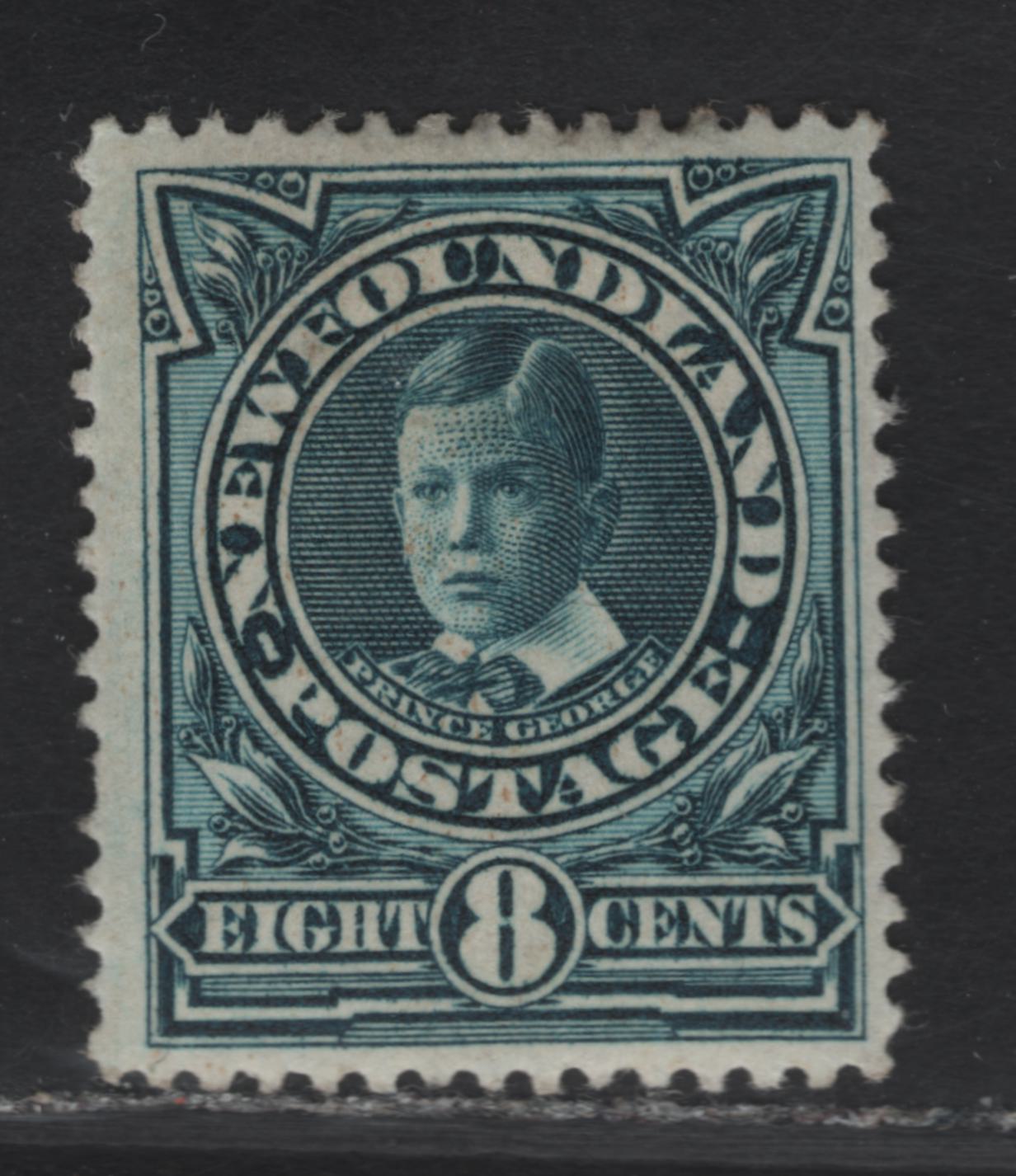 Lot 94 (C) Newfoundland #110a 8c Peacock Blue Prince George, 1911 Royal Family Issue, A FOG Single, Paper WM-C, Line Perf 14.2