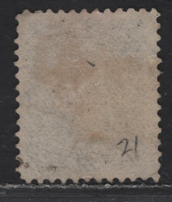 Lot 1 (C) Canada #21 1/2c Black Queen Victoria, 1868-1876 Large Queen Issue, A Very Good Used Single, Mid to Late Montreal Printing, Perf 12.1, Paper MM-D, Tiny Creased Corner Perofation At UL.