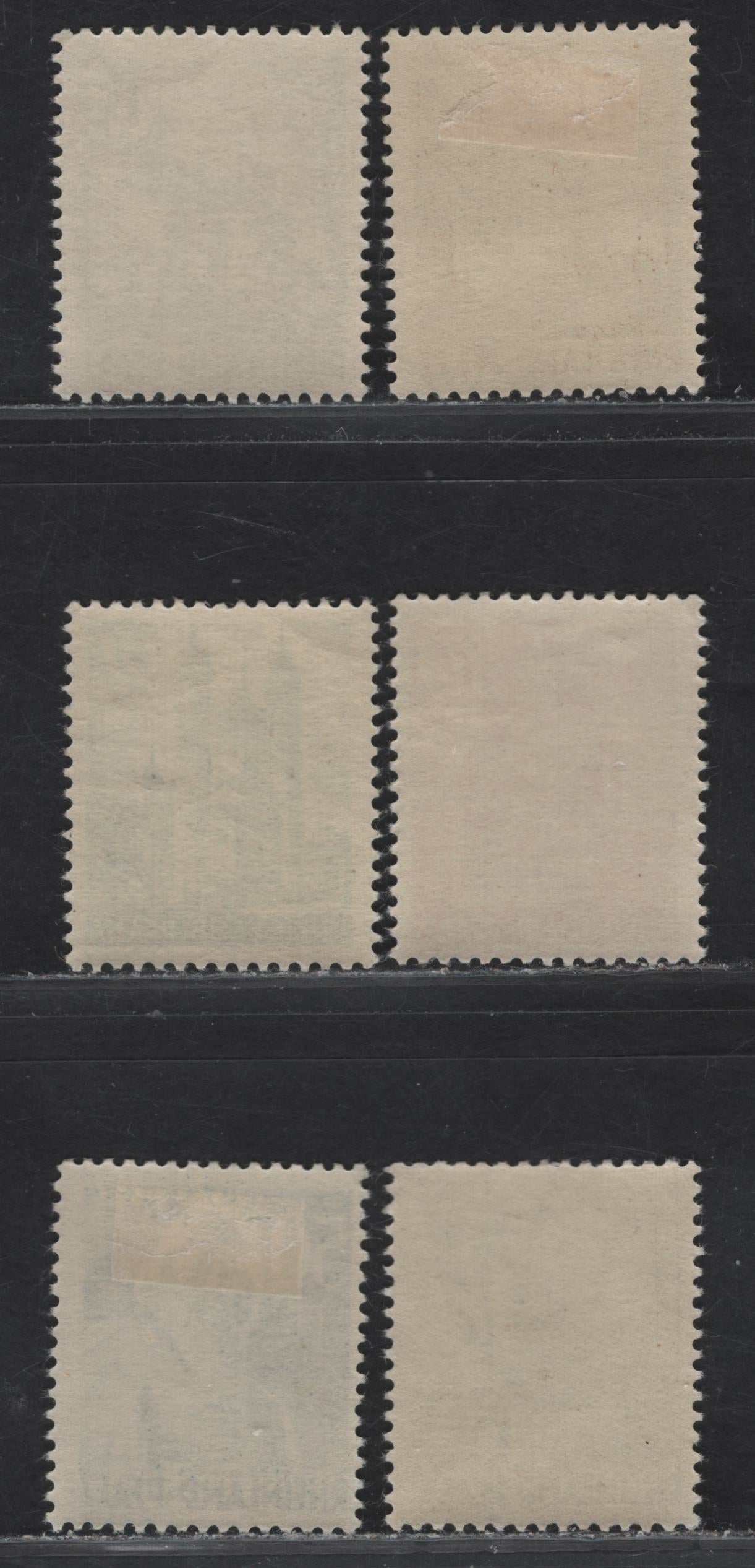 Lot 145 Germany - French Zone - Rhine Palatinate SC#6N22-6N27 16pf -60pf Dark Violet - Gray Pictorials, 1948 Second Pictorial Issue, 6 FOG/VFNH Singles, New Colors, Various Types