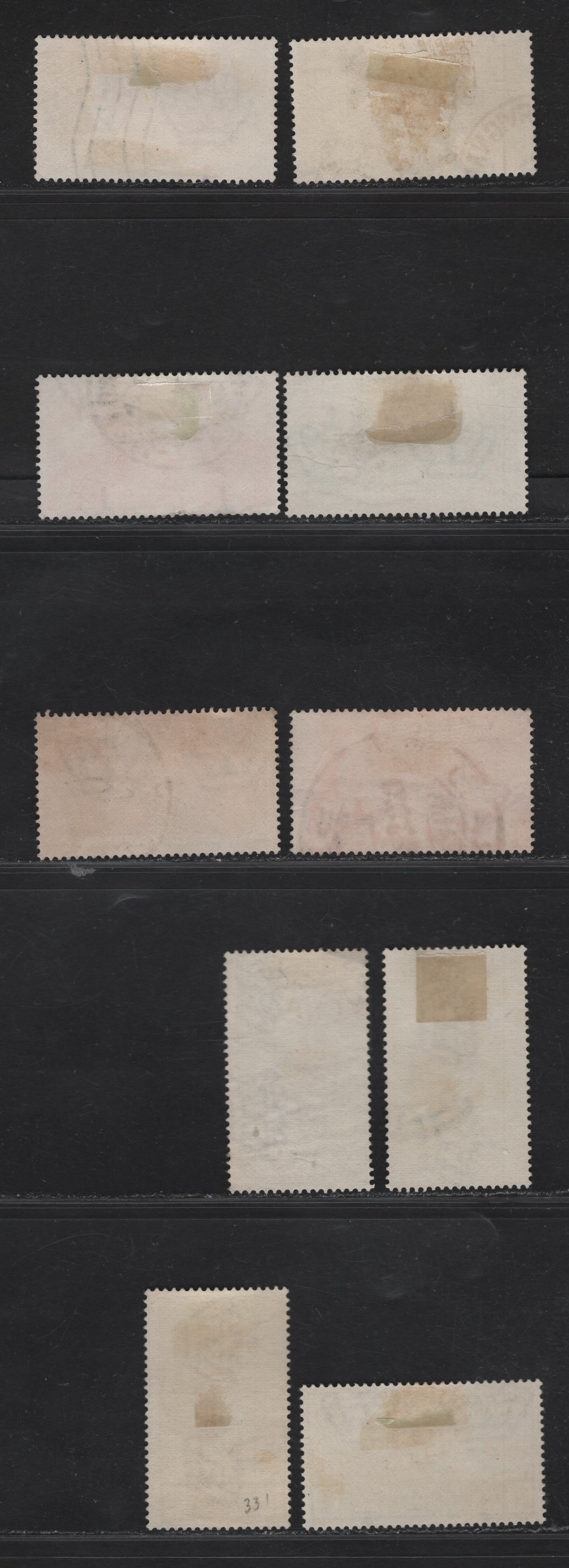 Lot 287 Italy SC#274/335 75c-30c Carmine Rose - Dark Brown Carducci-Military Courage, 1932-1934 Dante Alighieri Society Issue - Medal Of Valor Issue, 10 Fine & VF Used Singles Most All All With Dated, Contemporary Postal Cancels