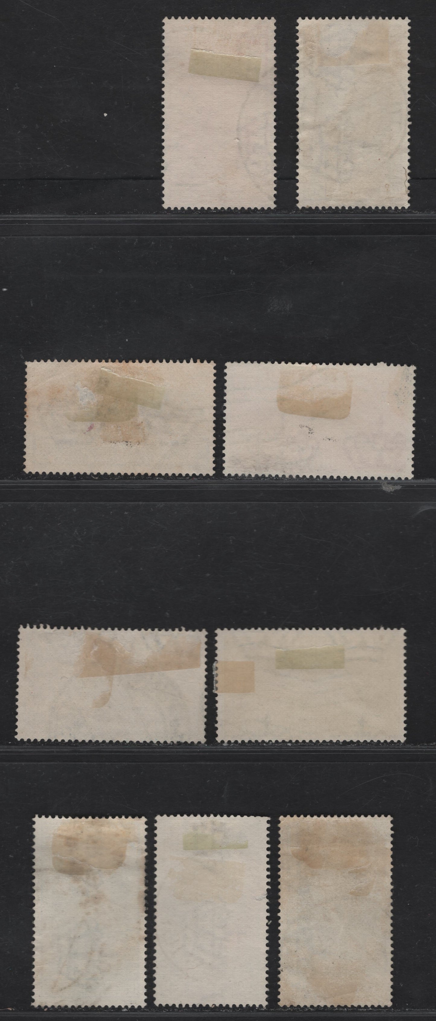 Lot 290 Italy SC#316/344 20c-1.25L Rose Red-Dark Blue Anchor Of The Emanuele - Leonardo Da Vinci, 1934-1935 Annexation Of Fiume - International Aeronautical Salon, 9 Fine & VF Used Singles Most All All With Dated, Contemporary Postal Cancels