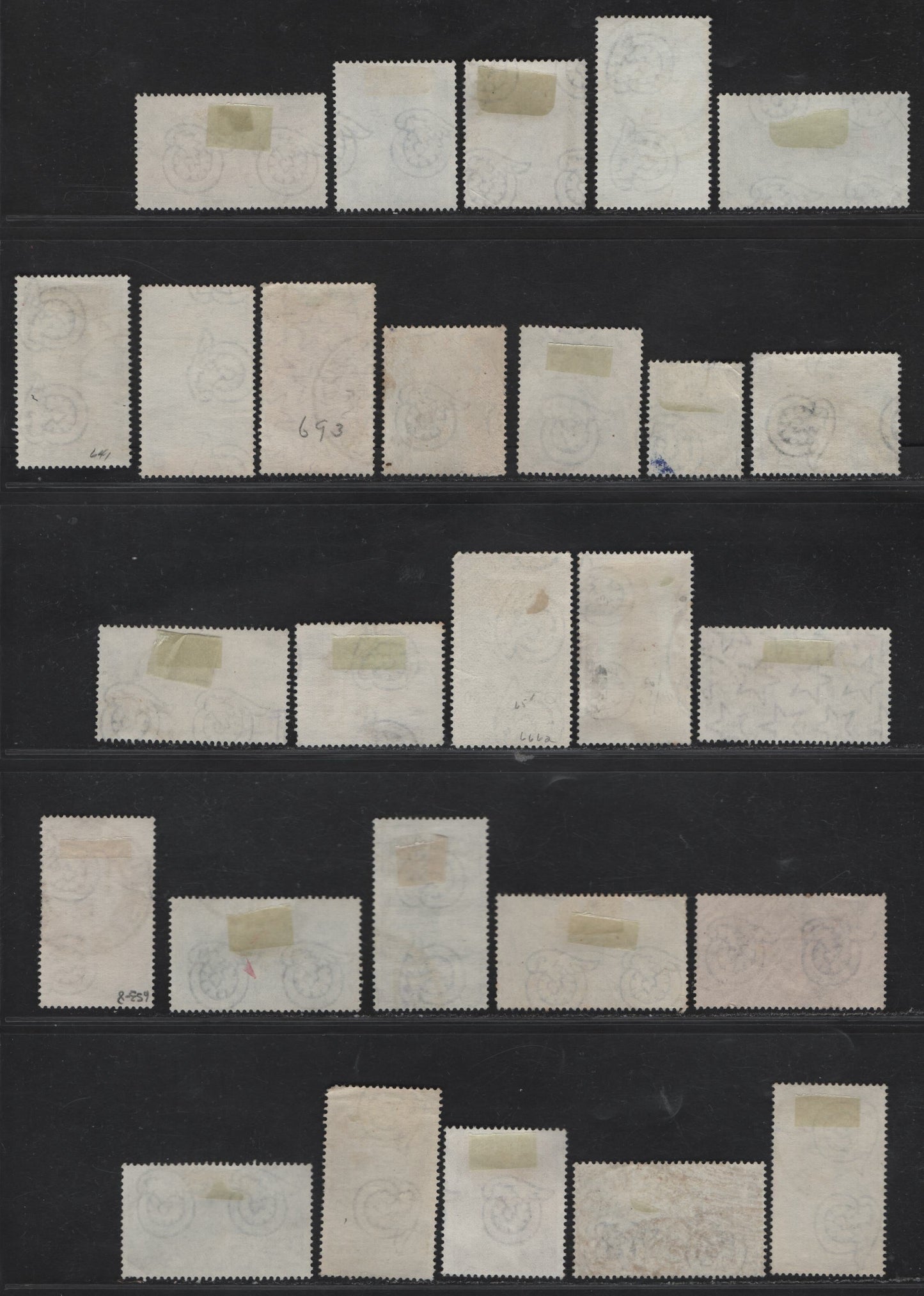 Lot 306 Italy SC#611, 613-615, 617, 622, 634-636, 639-646, 651-654, 664, 666-667, 669 60l - 60l Violet Blue & Dark Blue - Black & Bright Purple Colosseum - Grain Cart, 1952-1955 ICAO Conference - Institute of Agriculture, 27 Very Fine Used Singles