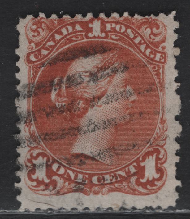 Lot 4 (C) Canada #22ii 1c Brown Red Queen Victoria, 1868-1876 Large Queen Issue, A Very Good Used Single, Thin Bothwell Paper (Type FO-Y), Perf 12.1x11.9