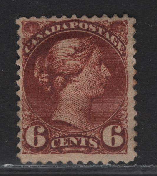 Lot 127 (C) Canada #43 6c Deep Red Brown Queen Victoria, 1888-1897 Small Queen Issue, A FOG Single, Early 2nd Ottawa Printing, Paper 2O-B, Perf 12.