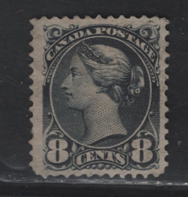 Lot 131 (C) Canada #44b 8c Deep Slate Queen Victoria, 1888-1897 Small Queen Issue, A Fine Unused Single, Mid 2nd Ottawa Printing, Paper 2O-G, Perf 12x12.25.
