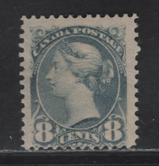 Lot 132 (C) Canada #44a 8c Blue Gray Queen Victoria, 1888-1897 Small Queen Issue, A VGOG Single, Paper 2O-EE, Perf 12, Very Tiny Hinge Thin.