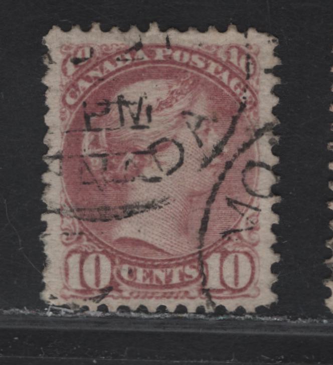 Lot 138 (C) Canada #40 10c Dull Rose Lilac Queen Victoria, 1870-1893 Small Queen Issue, A Fine Used Single, Mid Montreal Printing, Paper MM-B, Perf 12.