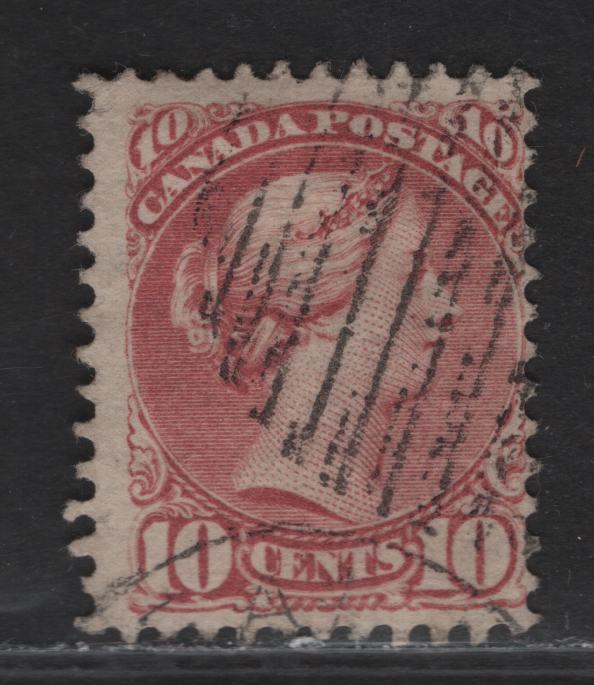 Lot 143 (C) Canada #45a 10c Dull Rose Queen Victoria, 1888-1897 Small Queen Issue, A Very Good Used Single, Early 2nd Ottawa Printing, Paper 2O-OO, Perf 12x12.25.