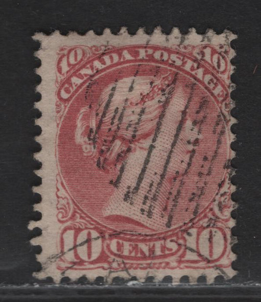 Lot 143 (C) Canada #45a 10c Dull Rose Queen Victoria, 1888-1897 Small Queen Issue, A Very Good Used Single, Early 2nd Ottawa Printing, Paper 2O-OO, Perf 12x12.25.