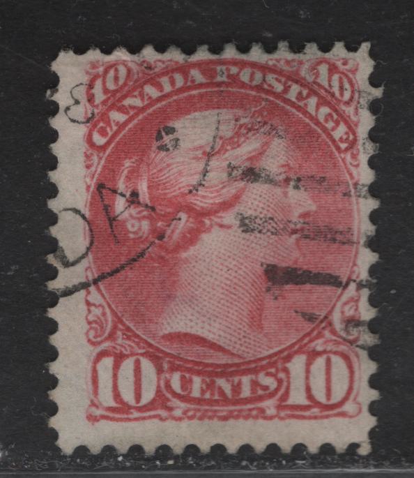 Lot 151 (C) Canada #45a 10c Bright Rose Queen Victoria, 1888-1897 Small Queen Issue, A Fine Used Single, Mid 2nd Ottawa Printing, Paper LM-O, Perf 12.
