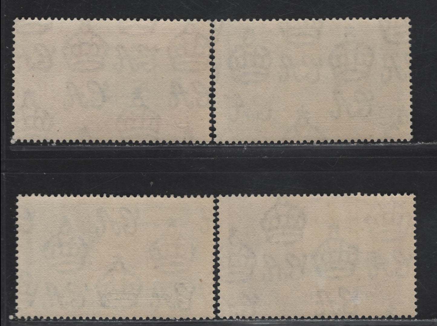 Lot 221 (C) Basutoland SG#11-14 1d - 6d Deep Blue & Carmine - Slate & Purple Windsor Castle, 1935 Silver Jubilee Issue, 4 F/VFNH Singles,   .