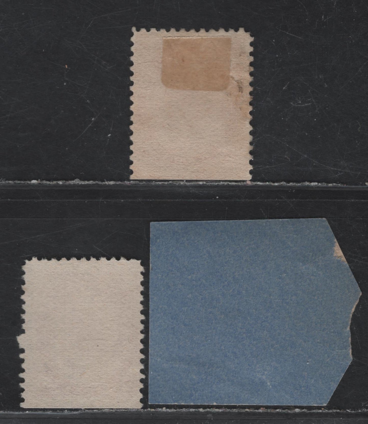 Lot 139 (C) Canada #77bs 2c Carmine Rose, 1898-1902 Queen Victoria Numeral Issue, 3 Fine Used Booklet Singles Die 2, 1 On Piece, All On Horizontal ABN-CC Paper, Unchecked As To Perf