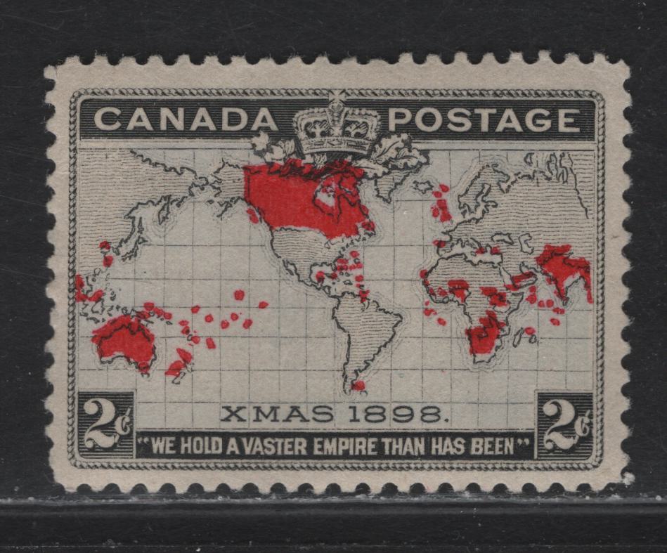 Lot 180 (C) Canada #85 2c Pale Lavender, Black & Aniline Red Mercator's Projection, 1898 Imperial Penny Postage Issue, A VGNH Single