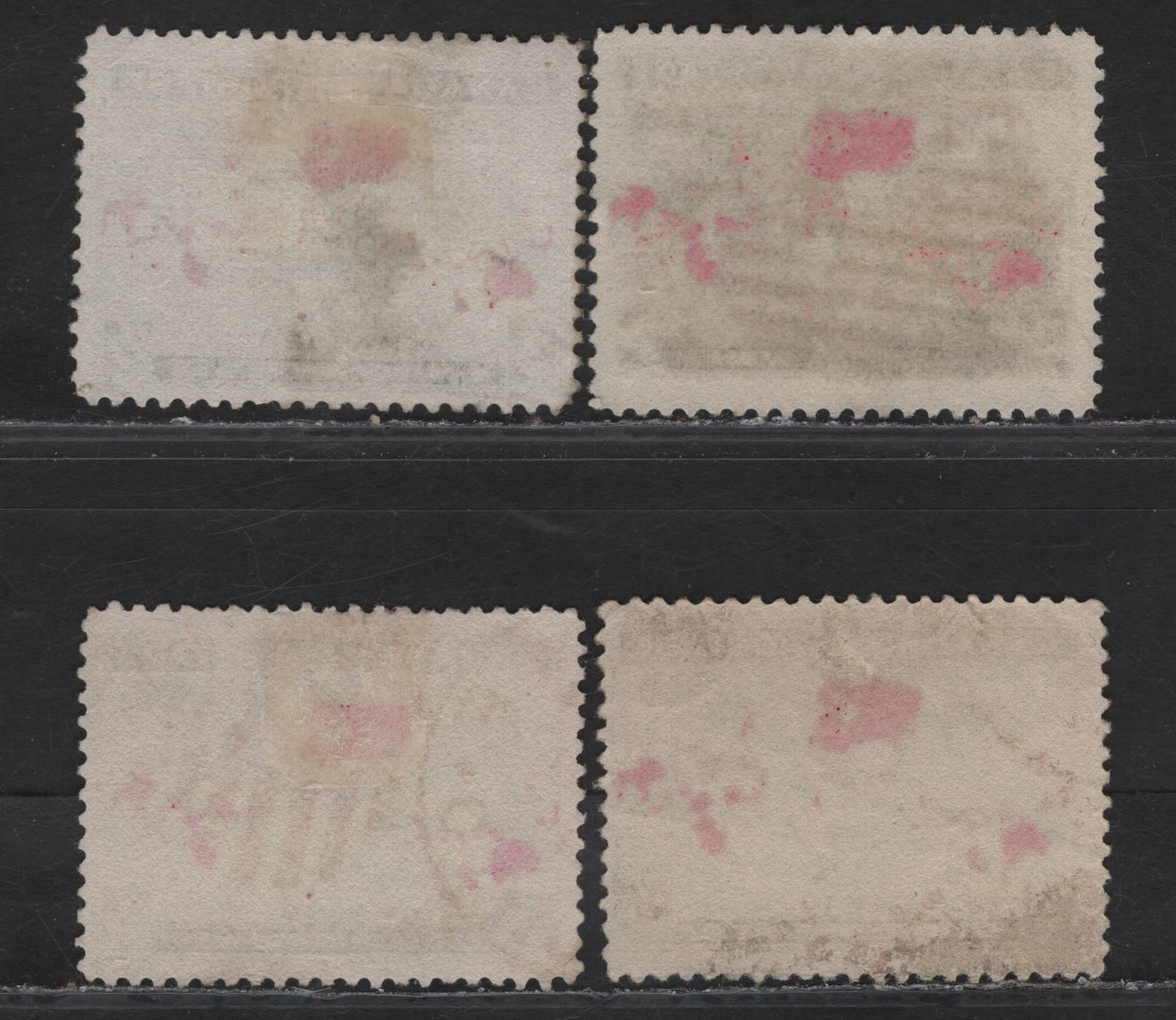 Lot 191 (C) Canada #85, 85i, 86, 86b 2c Lavender/Gray/Greenish Blue/Light Prussian Blue, Deep Aniline Red & Black Mercator's Projection, 1898 Imperial Penny Postage Issue, 3 Fine Used Singles, All Four Ocean Colors