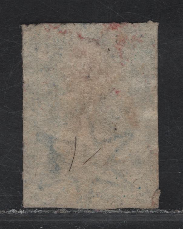 Lot 39 (C) Victoria SG#73 6d Blue Queen on Throne, 1858 Queen Victoria Issue, A Very Good Used Single, Roulettes Only On 2 Sides, Others Trimmed, Typical Centering For This Issue.
