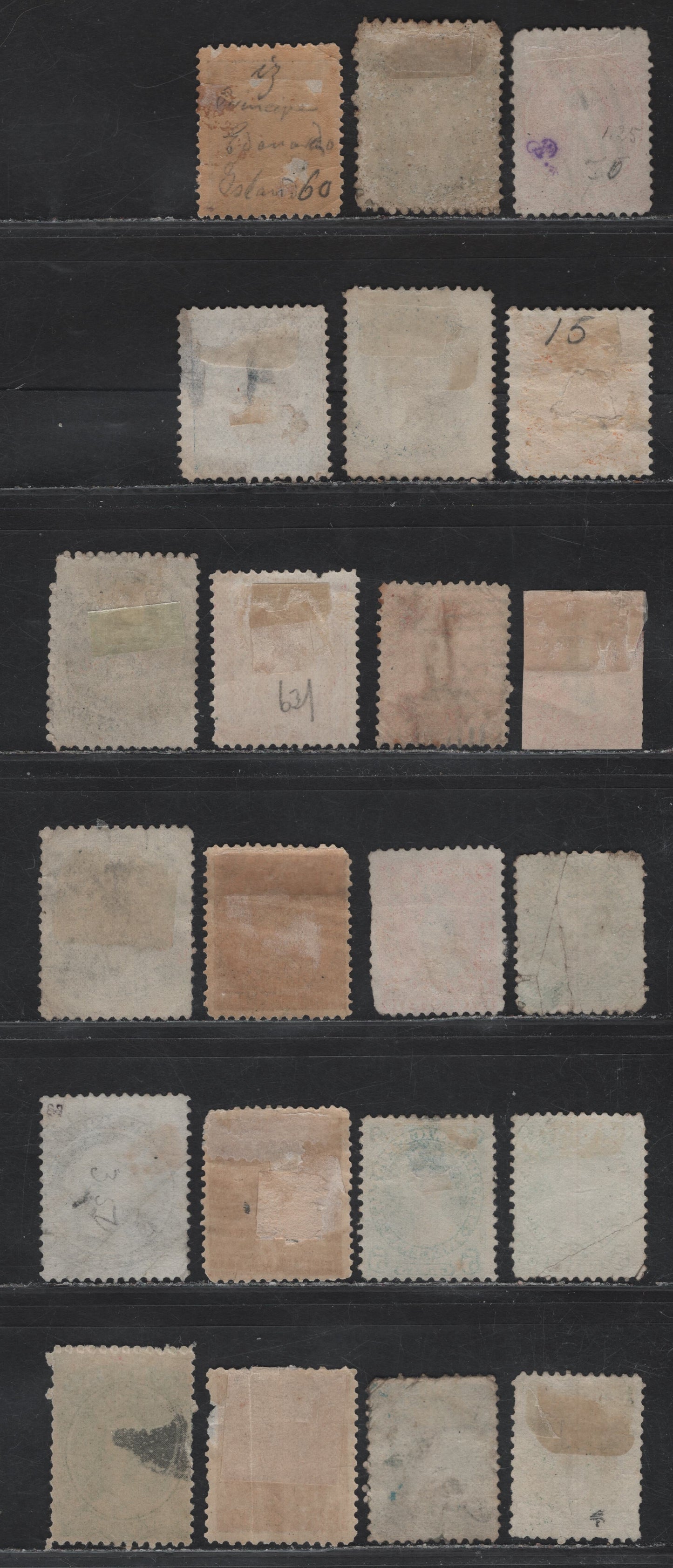Lot 44 (C) New Brunswick, Nova Scotia & P.E.I #5, 7-9, 8, 10-12, 5-6, 11 & 13 2c - 6c Orange - Black Queen Victoria, 1860-1872 Cents Issues, 20 Mint/Used Singles, Damaged Classic Issues For The Three Provinces, Unclassified As to Perfs or Papers