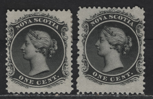 Lot 45 Nova Scotia #8a 1c Black Queen Victoria, 1860-1863 Queen Victoria Issue, A VFOG Single