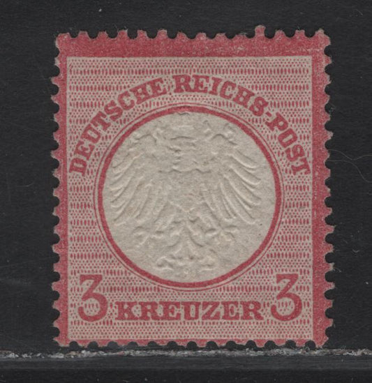 Lot 5 Germany SC#9 3kr Rose Eagle, 1872 Embossed Eagle With Small Shield Issue, A VGOG Single, Regummed Example With 2019 Sismondo Certificate