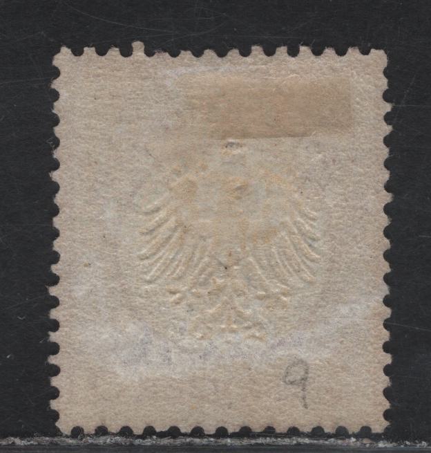 Lot 5 Germany SC#9 3kr Rose Eagle, 1872 Embossed Eagle With Small Shield Issue, A VGOG Single, Regummed Example With 2019 Sismondo Certificate