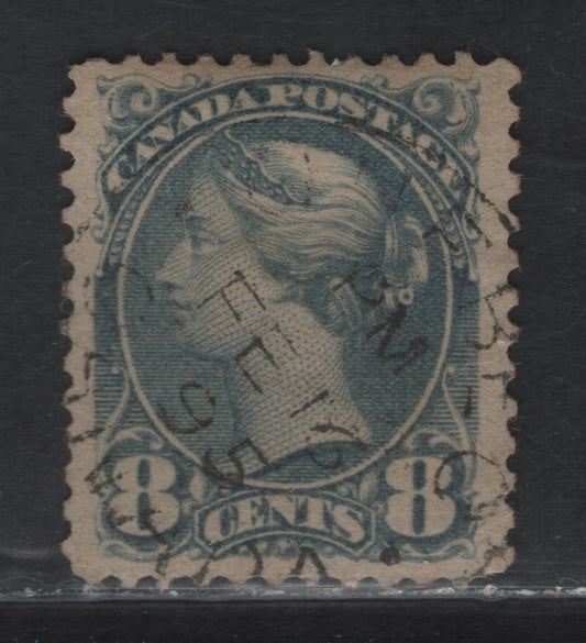 Lot 56 Canada #44a 8c Blue Gray Queen Victoria, 1888-1897 Small Queen Issue, A Very Fine Used Single, Paper 2O-C, Perf 12x12.1, Light SON February 16 1895 CDS Cancel.