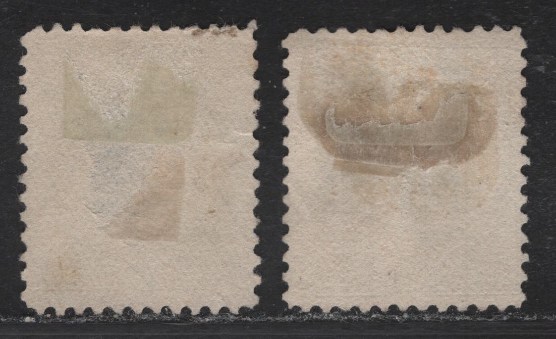 Lot 115 (C) Canada #94 20c Olive Green - Brownish Olive Green King Edward VII, 1903-1908 King Edward VII Issue, 2 Very Good/Fine Used Singles, Paper ABN-B, Perf 12