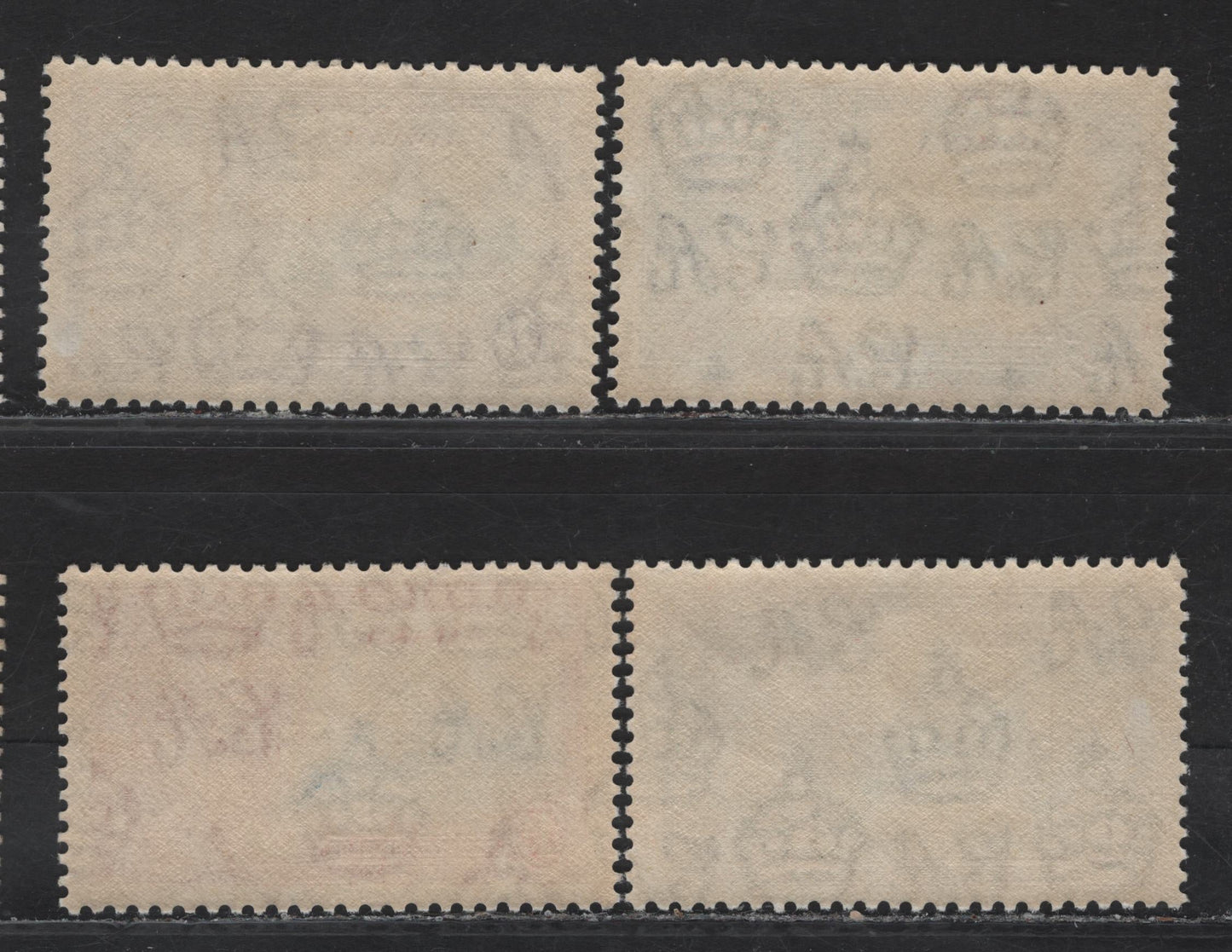 Lot 142 Jamaica SG#114-117 1c - 1/- Deep Gray Blue & Scarlet - Slate & Purple KGV & Windsor Castle, 1935 Silver Jubilee Issue, 4 VFNH Singles