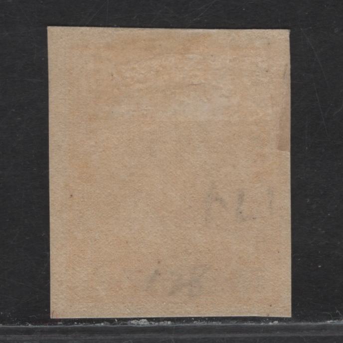 Lot 247 (C) Canada #136 1c Bright Yellow Orange King George V, 1924 Admiral Imperfoate Issue, A VFOG Imperf Single, Weak Vertical Frameline, Wet Printing, Paper ABN-E.