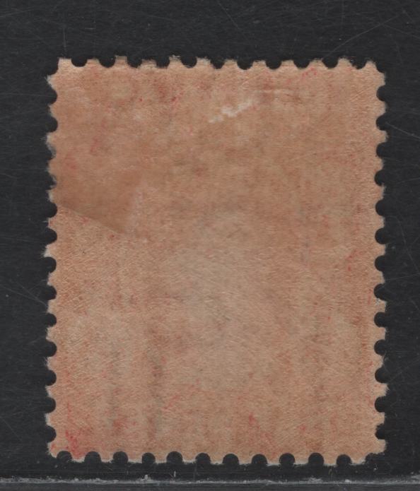 Lot 28 Bahamas SG#40var 1d Scarlet Vermillion Queen Victoria, 1882 Queen Victoria Issue, A VFOG Single, Perf 12, Crown CA Wmk Plus Sheet Margin Wmk, VF Centering For This Issue.