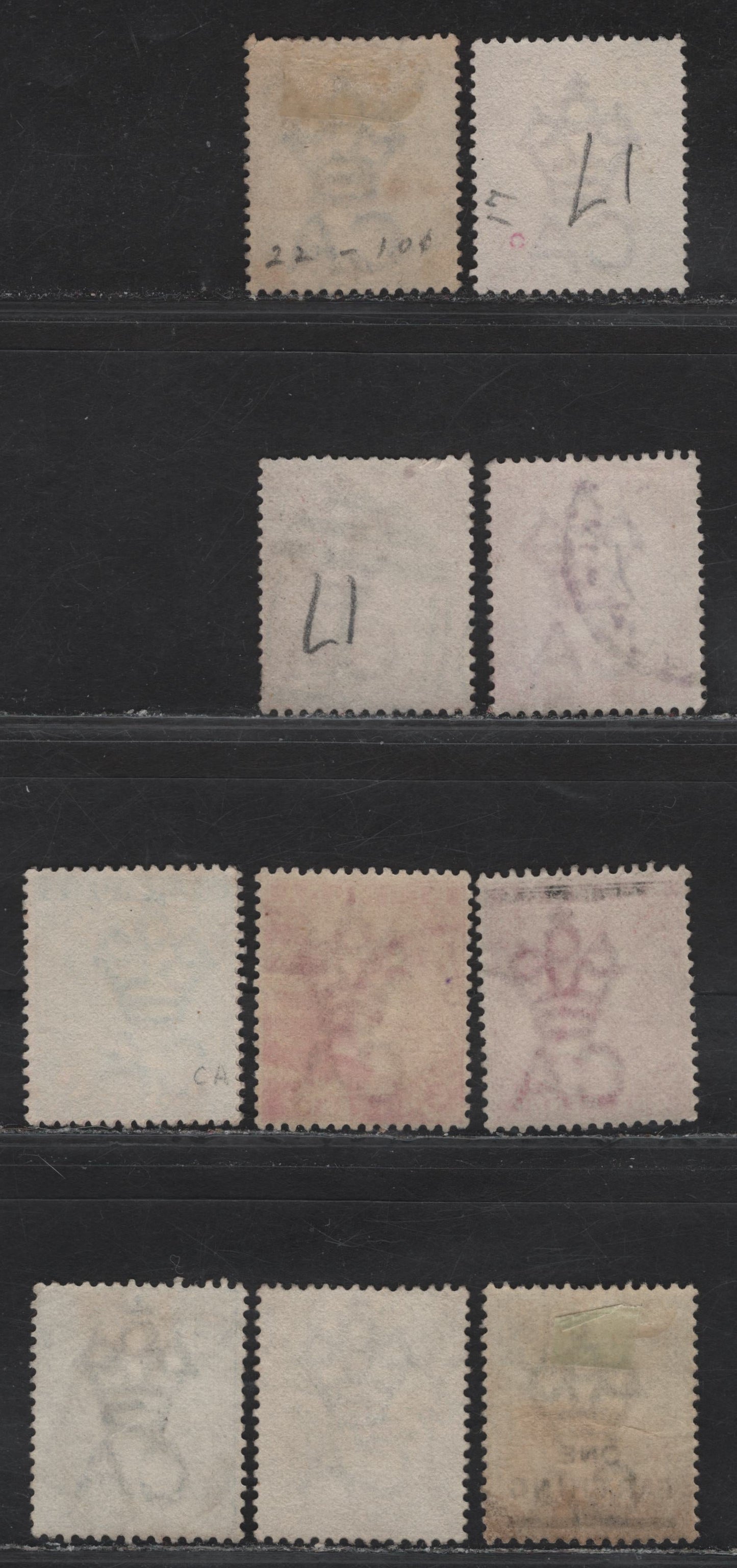 Lot 41 Bermuda SG#22-24a, 25-27, 27b, 28, 30 1d - 2.5d Dull Rose - Pale Ultramarine Queen Victoria, 1883-1904 Queen Victoria Keyplates, 10 Fine/Very Fine Used Singles