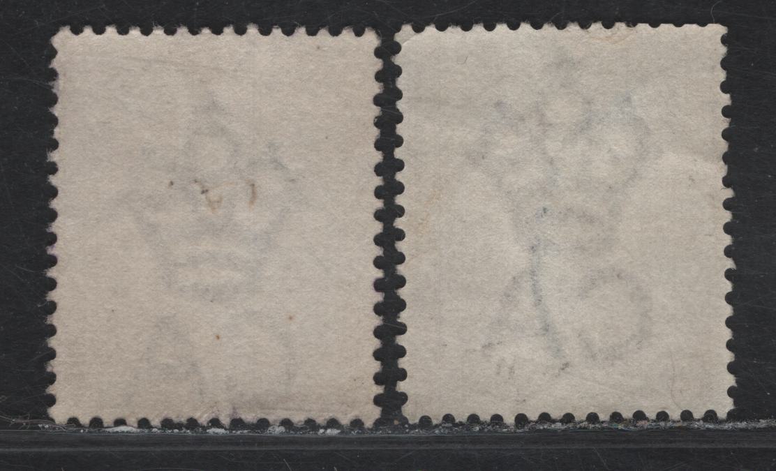 Lot 42 Bermuda SG#29, 29b 1/- Yellow Brown - Olive Brown Queen Victoria, 1883-1904 Queen Victoria Keyplates, 2 Fine/Very Fine Used Singles