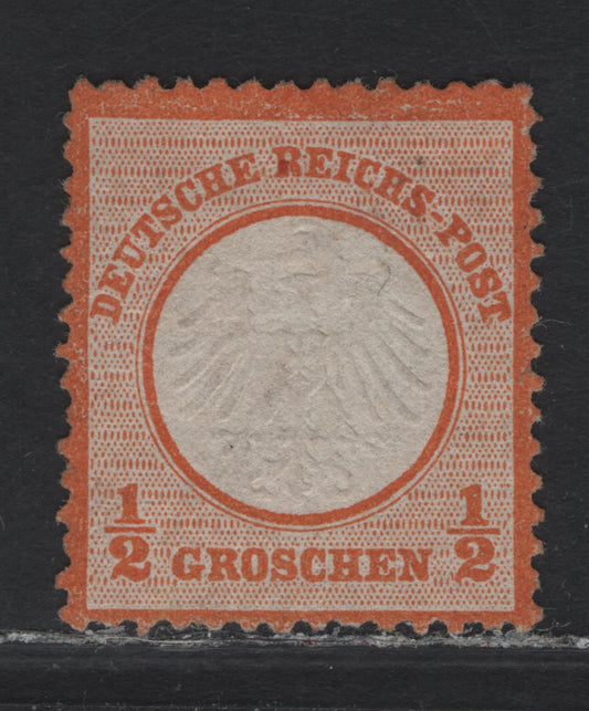 Lot 7 Germany SC#3 1/2gr Red Orange Eagle With Shield, 1872 Eagle With Shield Issue, A Very Fine Unused Single, Sergio Sismondo Certificate