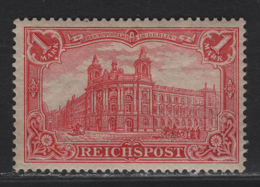 Lot 9 Germany SC#62 1m Carmine Rose General Post Office, 1900 Reich Post Issue, A FOG Single
