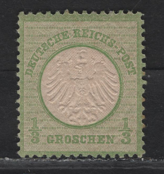 Lot 14 Germany SC#2 1/3gr Green Eagle & Small Shield, 1872 Embossed Eagle & Small Shield Issue, A VFOG Single