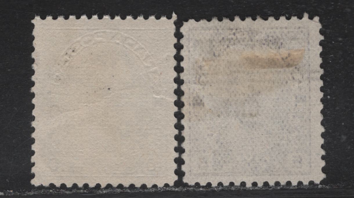 Lot 217 (C) Canada  #112axx, 117axx 5c - 10c Dark Rose Lilac - Blue King George V, 1911-1925 Admiral Issue, 2 Fine/Very Fine Precancelled Singles, Toronto Style 7 & 10 Precancels, 5c is On the Thin Experimental Paper (ABN-NNN)