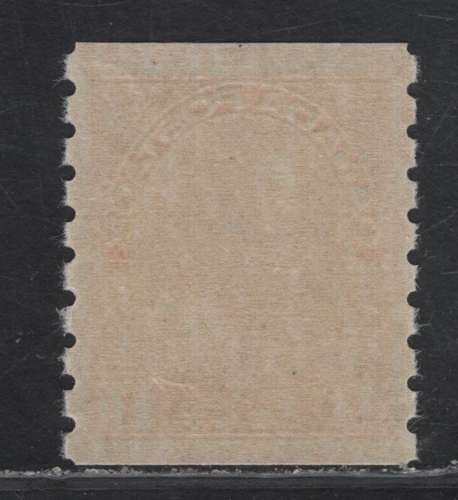 Lot 219 (C) Canada  #126 1c Bright Orange Yellow King George V, 1911-1925 Admiral Issue, A VFNH Single, Paper ABN-I, Dry Printing, Die 2, Perf 8 Vertical.