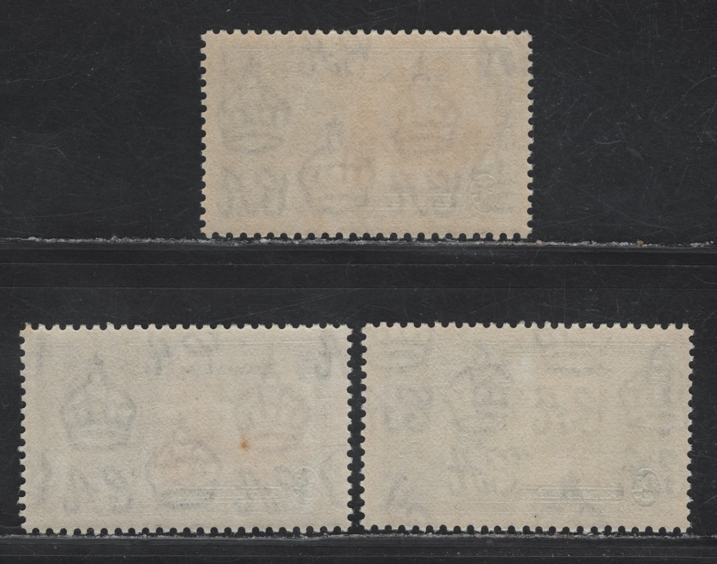 Lot 224 Nigeria SG#31-32 2d - 3d Green & Indigo - Brown & Deep Blue KGV & Windsor Castle, 1935 Silver Jubilee Issue, 3 VFNH Singles, Two Shades of 3d