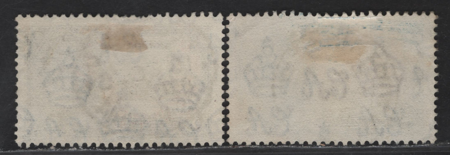 Lot 243 Nigeria SG#32 3d Orange Brown & Deep Blue KGV & Windsor Castle, 1935 Silver Jubilee Issue, 2 Very Fine Used Singles, Jos Registry & Minna CDS Cancels