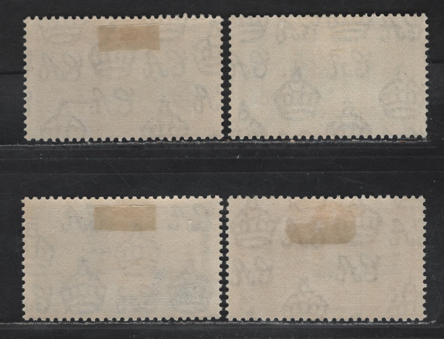 Lot 277 Seychelles SG#128-131 6c - 1r Ultramarine & Gray Black - Slate & Purple KGV & Windsor Castle, 1935 Silver Jubilee Issue, 4 F/VFOG Singles, Basic Hinged Set