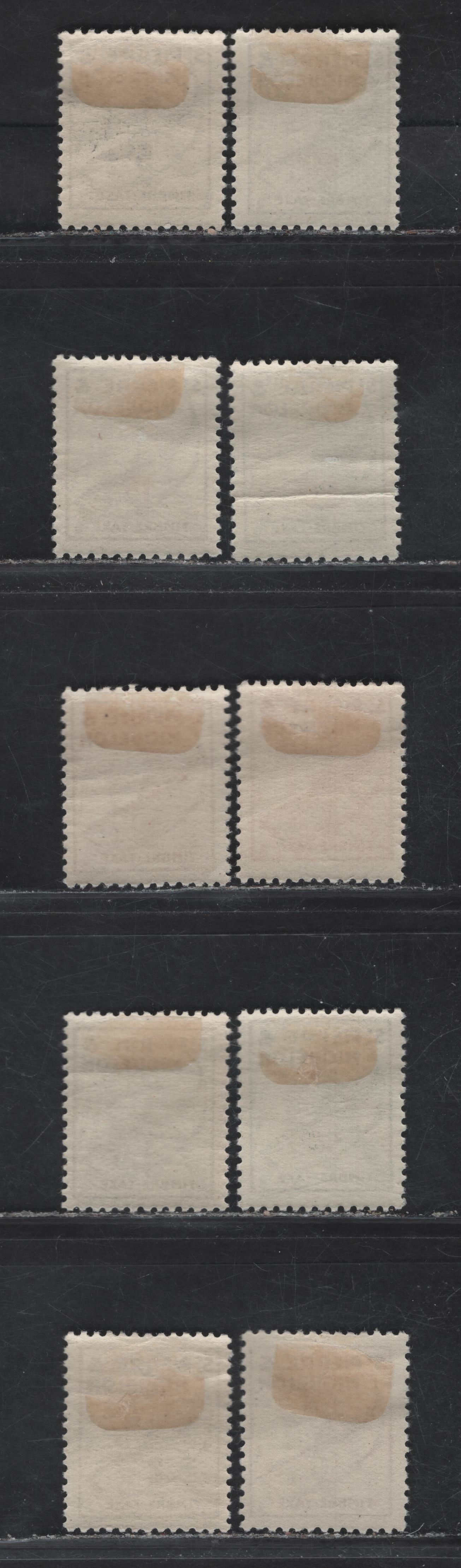 Lot 384 St. Pierre & Miquelon (C) SC#J32-J41 5c - 3fr Gray Black - Dull Violet Codfish, 1938 Codfish Postage Dues, 10 F/VFOG Singles