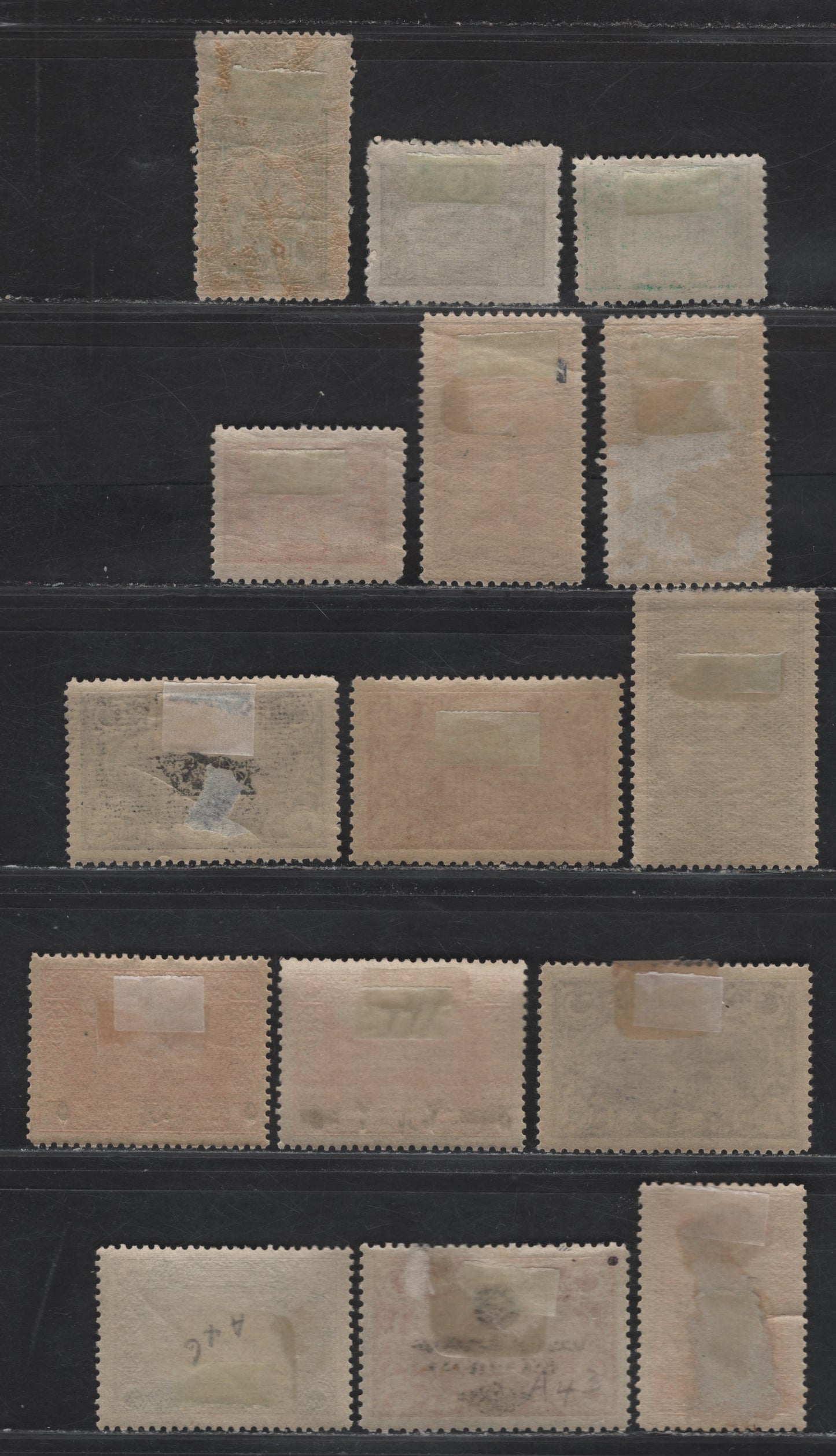 Lot 391 Turkey SC#147, 237, 239-240, 254, 257, 420, 421a, 438, 545A, 548A, 565, 571, 566, 570 10pa - 1pi Blue Green - Dull Violet Constitution - Accession Of Mohammed VI, 1908-1919 Granting Of Constitution - Mohammed VI Issues, 15 F/VFOG Singles