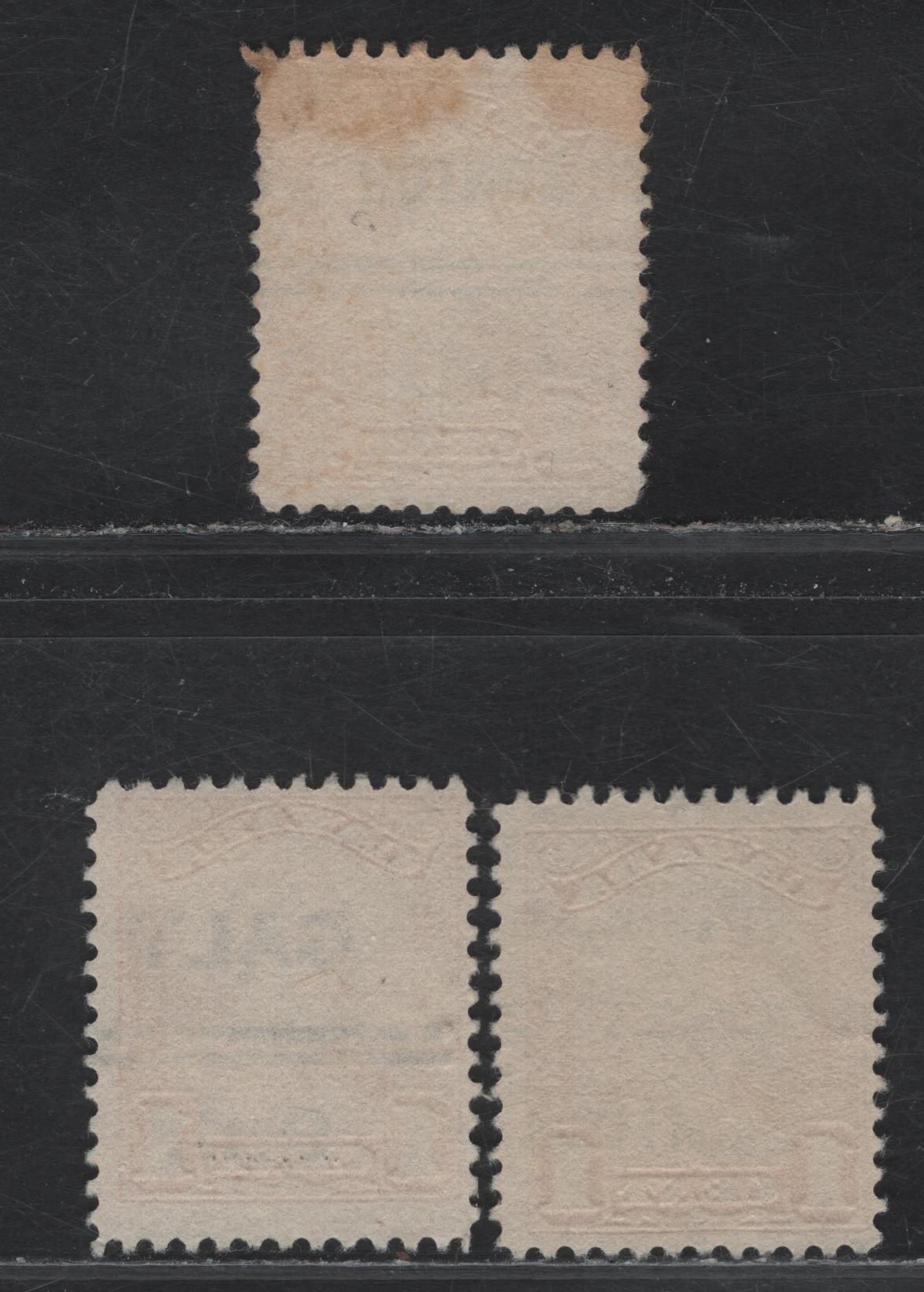 Lot 239 Canada #149xx 1c Orange King George V, 1928-1929 Scroll Issue, 3 Fine Used Singles, Various Papers, Different Town Precancels