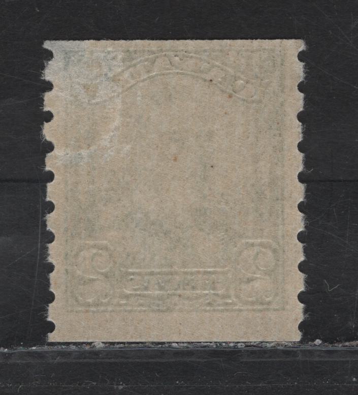 Lot 298 Canada #161 2c Green King George V, 1929 Scroll Issue, A FOG Coil Single, Paper ABN-OOOO, Rotary Bar Perforated